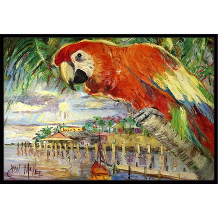 Carolines Treasures Red Parrot At Lulus Indoor & Outdoor Mat, 18 x 27 in. CA75886